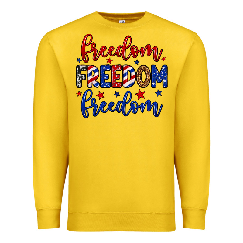 Freedom Freedom Freedom Premium Sweatshirt by Neo Western | Teevron