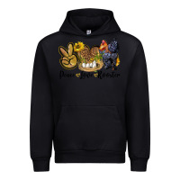 Black Peace Love Rooster Urban Hoodie - LillyAllenDesigns