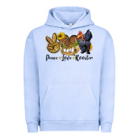 Pigment Grape Ice Peace Love Rooster Urban Hoodie - LillyAllenDesigns