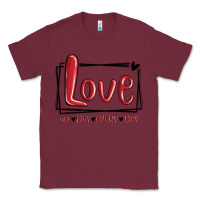 Burgundy love all day every day hearts Classic Tee - MaliasSmallBusiness