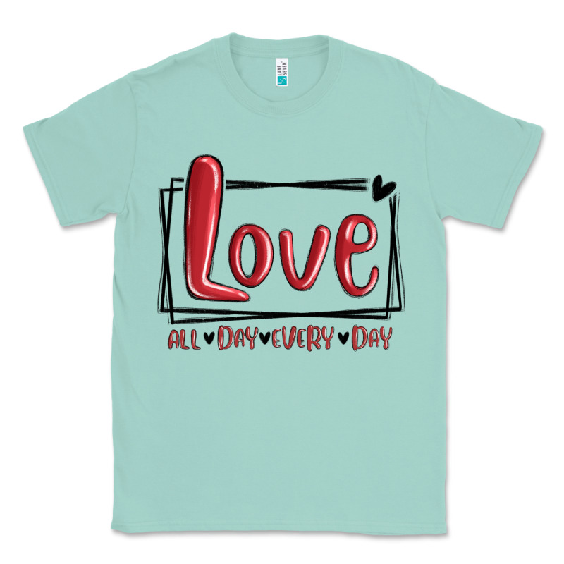 Love All Day Every Day Hearts Classic Tee by MaliasSmallBusiness | Teevron