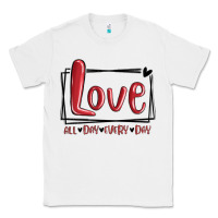White love all day every day hearts Classic Tee - MaliasSmallBusiness