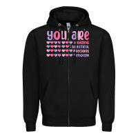 Black you are valentine Zipper Hoodie - MaliasSmallBusiness