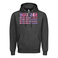 Charcoal Heather you are valentine Zipper Hoodie - MaliasSmallBusiness