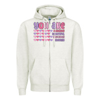 Oatmeal Heather you are valentine Zipper Hoodie - MaliasSmallBusiness