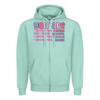 Seafoam you are valentine Zipper Hoodie - MaliasSmallBusiness