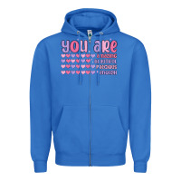 True Royal you are valentine Zipper Hoodie - MaliasSmallBusiness