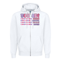 White you are valentine Zipper Hoodie - MaliasSmallBusiness