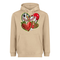 Mushroom baseball with strawberry hearts Heavyweight Hoodie - texasbilliewilder