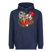 Baseball With Strawberry Hearts Heavyweight Hoodie | Teevron