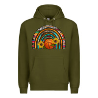 Army Green basketball rainbow Premium Hoodie - Artiststas