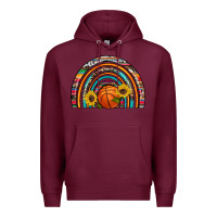 Burgundy basketball rainbow Premium Hoodie - Artiststas