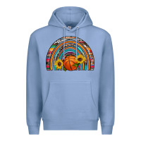 Colony Blue basketball rainbow Premium Hoodie - Artiststas