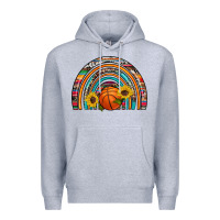 Heather Grey basketball rainbow Premium Hoodie - Artiststas