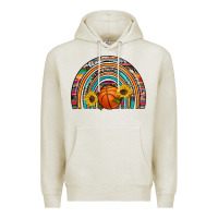Oatmeal Heather basketball rainbow Premium Hoodie - Artiststas