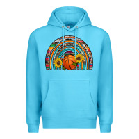 Ocean Blue basketball rainbow Premium Hoodie - Artiststas