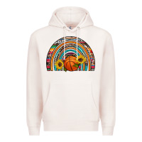 Pale Pink basketball rainbow Premium Hoodie - Artiststas