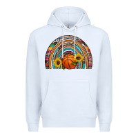 White basketball rainbow Premium Hoodie - Artiststas