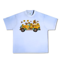 Grape Ice western bee gnomes truck sunflowers honeycomb beehive honey turquoise Urban Heavy Tee - Artiststas