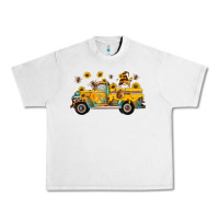 Lunar Rock western bee gnomes truck sunflowers honeycomb beehive honey turquoise Urban Heavy Tee - Artiststas