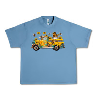 Pebble Blue western bee gnomes truck sunflowers honeycomb beehive honey turquoise Urban Heavy Tee - Artiststas