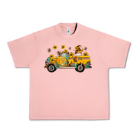 Salmon western bee gnomes truck sunflowers honeycomb beehive honey turquoise Urban Heavy Tee - Artiststas