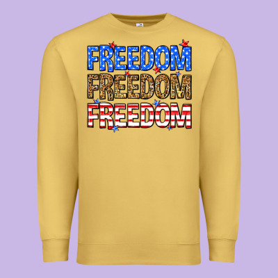 Freedom Freedom Freedom Premium Sweatshirt Designed By Neo Western