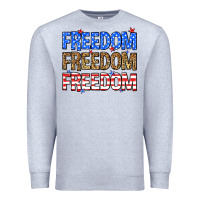 Heather Grey Freedom freedom freedom Premium Sweatshirt - Neo Western