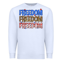 White Freedom freedom freedom Premium Sweatshirt - Neo Western