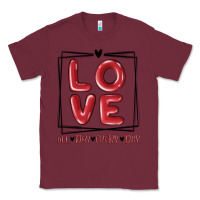 Burgundy love all day every day Classic Tee - MaliasSmallBusiness