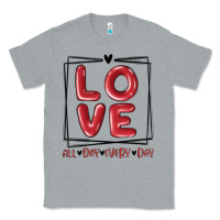 Heather Grey love all day every day Classic Tee - MaliasSmallBusiness