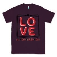 Plum love all day every day Classic Tee - MaliasSmallBusiness