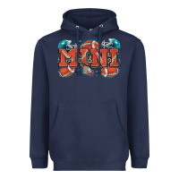 Navy mini American football Heavyweight Hoodie - Zillion Design Studio