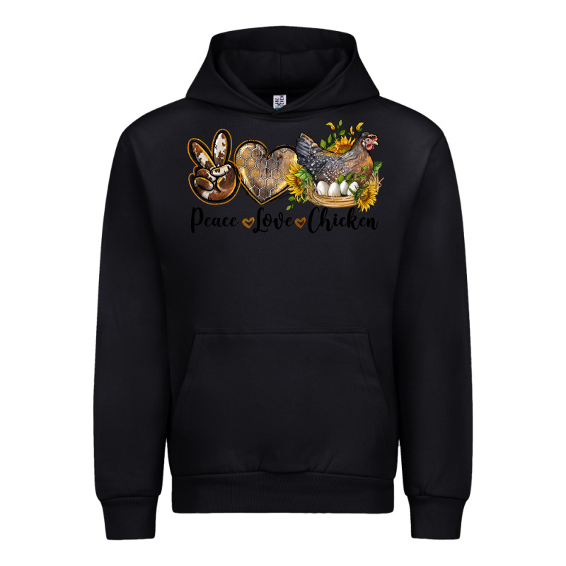Western Peace Love Chickens Urban Hoodie by LillyAllenDesigns | Teevron