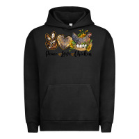 Pigment Black Western Peace Love Chickens Urban Hoodie - LillyAllenDesigns