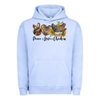 Pigment Grape Ice Western Peace Love Chickens Urban Hoodie - LillyAllenDesigns