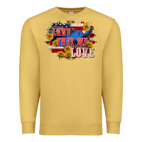 Antique Gold Land that we love 4th of july Premium Sweatshirt - CowGirlArtShop
