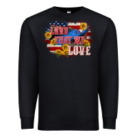 Black Land that we love 4th of july Premium Sweatshirt - CowGirlArtShop