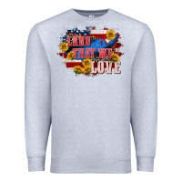 Heather Grey Land that we love 4th of july Premium Sweatshirt - CowGirlArtShop