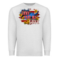 Oatmeal Heather Land that we love 4th of july Premium Sweatshirt - CowGirlArtShop
