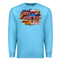 Ocean Blue Land that we love 4th of july Premium Sweatshirt - CowGirlArtShop