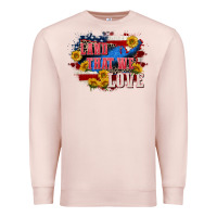 Pale Pink Land that we love 4th of july Premium Sweatshirt - CowGirlArtShop