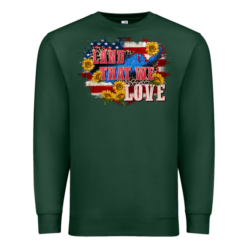 Land That We Love 4th Of July Premium Sweatshirt by CowGirlArtShop | Teevron