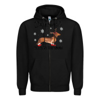 Black dachshund through the snow Zipper Hoodie - MaliasSmallBusiness