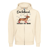 Sandshell dachshund through the snow Zipper Hoodie - MaliasSmallBusiness