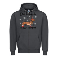 Smoke dachshund through the snow Zipper Hoodie - MaliasSmallBusiness