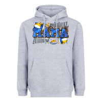 Heather Grey mama volleyball Heavyweight Hoodie - Zillion Design Studio