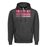 Charcoal Heather 2024 new year Zipper Hoodie - MaliasSmallBusiness