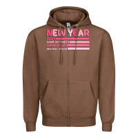 Chestnut 2024 new year Zipper Hoodie - MaliasSmallBusiness