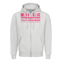 Dove Grey 2024 new year Zipper Hoodie - MaliasSmallBusiness